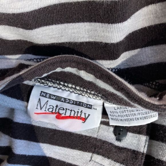 NEW ADDITIONS MATERNITY LARGE STRIPED TOP TUNIC - Picture 10 of 10